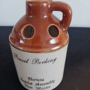 Pottery pencil and pen cup vintage made in New Mexico